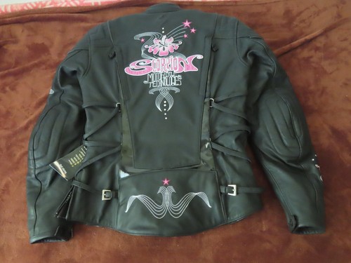 scorpion exo elektra ink leather motorcycle jacket M NWT - Picture 5 of 13