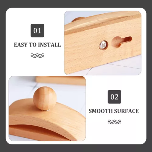 2x Teppichklemmen Holz Quilt Kleiderbügel für Wände Display Gobelin Clips NEU - Bild 9 von 13