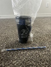 Harry Potter 25th Anniversary Ravenclaw Gripper Cup Blue Scarf w/ Straw Cinemark