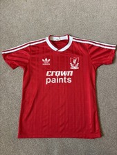 Original Vintage 1987/88 Liverpool Home Crown Paints Football Shirt medium 
