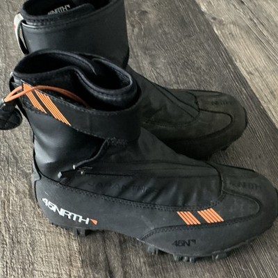 45NRTH Mountain Cycling Boots Black Orange EU 38 Winter Adjustable Closure