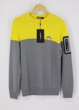 J. LINDEBERG KNITTED MERINO SKI SWEATER MENS S VIBRANT YELLOW RRP £170 MC