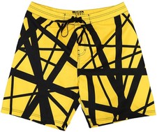Eddie Van Halen Yellow/Black Stripes Board Shorts - New