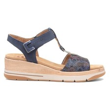 Relife Womens Sandals Blue Adults Ladies Wedge Navy Easy Fasten Mandalay Size