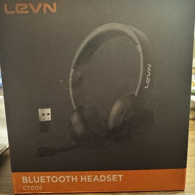 New LEVN Bluetooth Wireless Headset with Microphone, Model CT005 OPEN BOX
