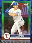 2026 Topps Flagship WYATT LANGFORD Rangers Green Chrome Refractor 24/99