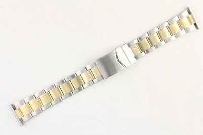 Eichmüller Uhrband 22mm Edelstahl Bicolor teilw. PVD-vergoldet Top Qualität