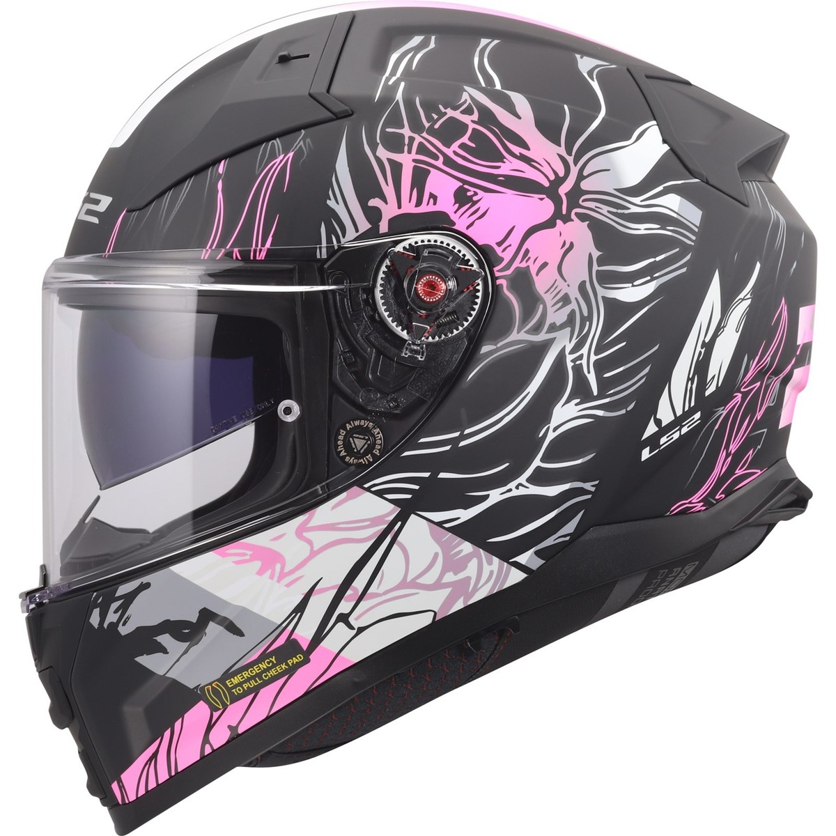 LS2 Vector 2 Integral Helmet XS Matt Pink, Sun Visor, Pinlock