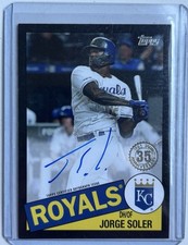 2020 Topps Update 1985 Topps Baseball Auto Black /199 JORGE SOLER #85BA-JS Auto