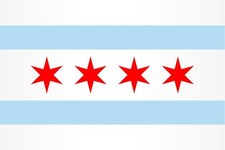 Chicago City Flag Cool Wall Art Print Poster 16x24