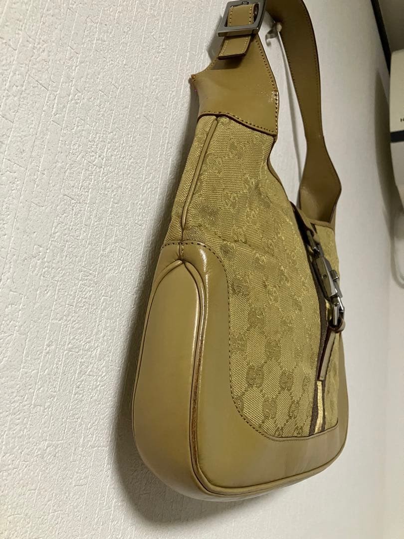 GUCCI GG Sherry Line Shoulder Bag Turnlock Leather Canvas Brown Beige From Japan thumbnail 23