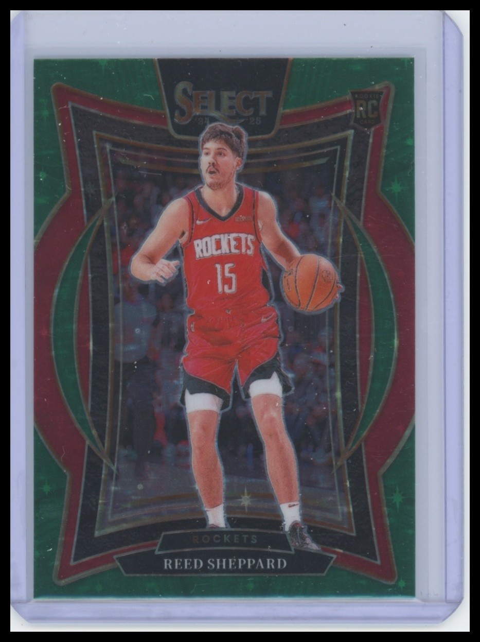 2024-25 Panini Select #68 Reed Sheppard Green Stars Prizm