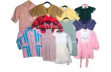 11Pc Vtg Kids Dress  Coat Lot 60s 70s 80s 2T-16 Cotton Fancy Costume Wholesale