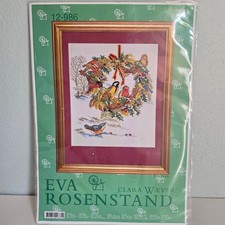 Eva Rosenstand Wreath and Birds Counted Cross...