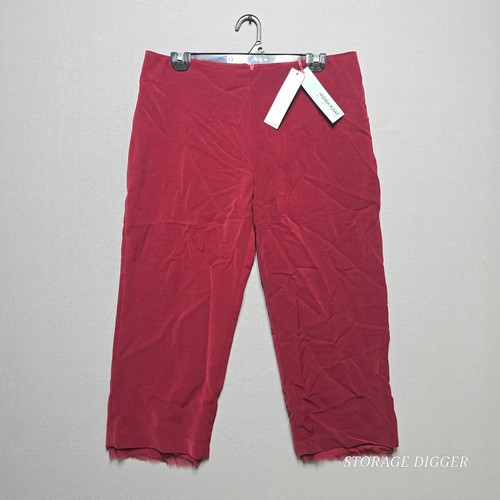 NEW Andrea Rosati Move Women's Burgundy 100% Polyester Pants Size 12, Italy