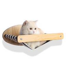 Cat Hammock Wall Mounted Large Cats Shelf - Solid Wood Cat Perches Climbing S...