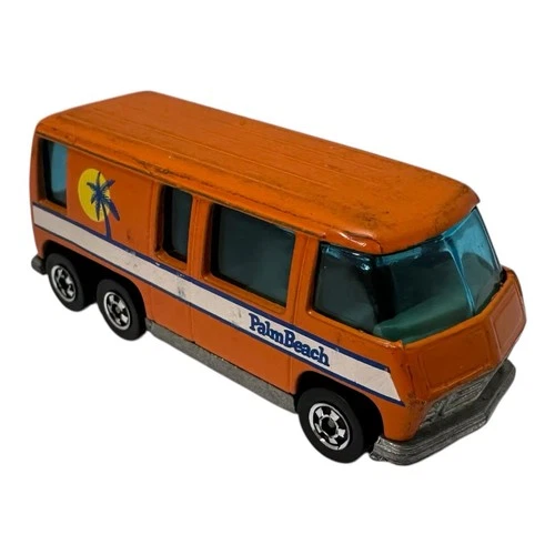 VTG Hot Wheels Blackwall 1977 GMC Motorhome Metal Base Palm Beach Orange Camper