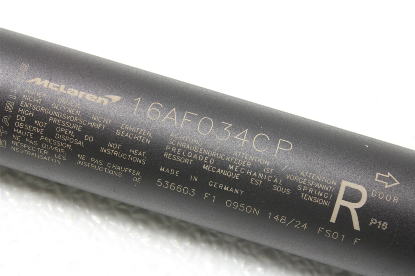 2025 McLaren Artura Right Door Lift Cylinder Sturt 16AF034CP 