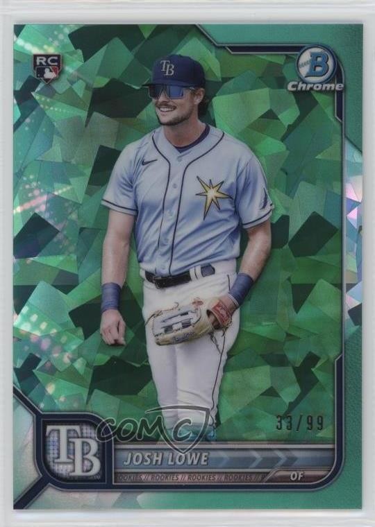 2022 Bowman Chrome Sapphire Edition Aqua 33/99 Josh Lowe #87 Rookie RC 0y0n