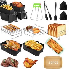 Image of Air Fryer Accessories Set Dual Zone Silicone Baking Molds