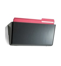 Black Wall File Document Organizer for Letter Legal Size with Mounting Hardware