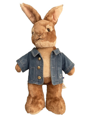 Build A Bear Peter Rabbit Plüschtier Kuscheltier mit Jeansjacke 2018 neu mit Etikett