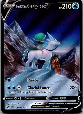 SWSH10: Astral Radiance Trainer Gallery #TG14/TG30 Ice Rider Calyrex V