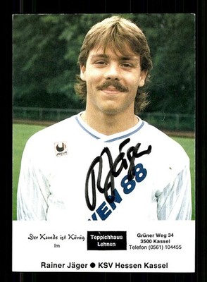 Rainer Jäger Autogrammkarte Hessen Kassel 1989-90 Original Signiert