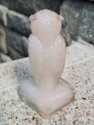 Vintage Degenhart Glass Owl Dirty Joe Pink Semi Opaque Uranium UV Glows Green — photo 6