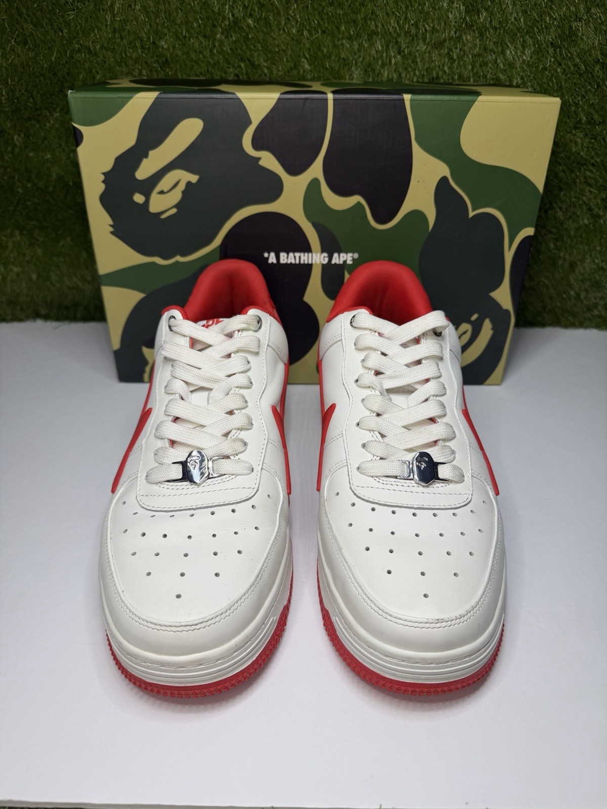 A Bathing Ape Bape Sta OS #2 White Red Size 12 Mens Sneakers 2024 thumbnail 3