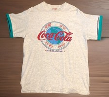 Vtg 1991 Coca-Cola Sz M International USA Made Single Stitch Cotton T A1