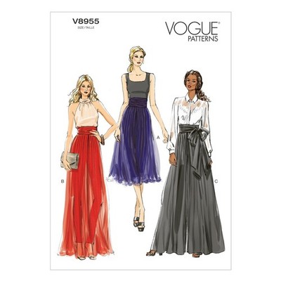 Vogue Patterns V8955 Misses' Pants Sewing Template, Size A5 A5 (6-8-10-12-14)