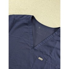 FIGS Technical Collection Navy V-Neck Scrub Top Mens XXL Short Sleeve Pocket