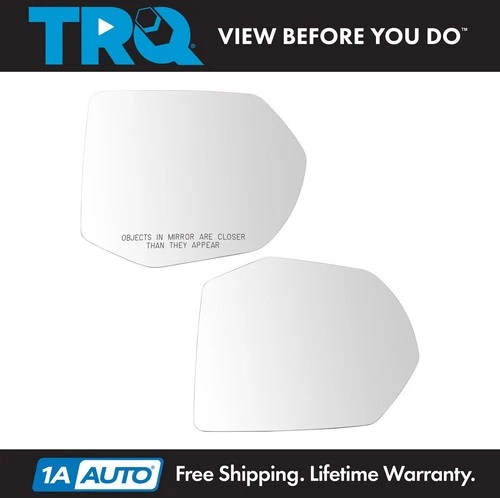 TRQ Mirror Glass Set Fits 2021-2024 Chevrolet Suburban Tahoe GMC Yukon Yukon XL