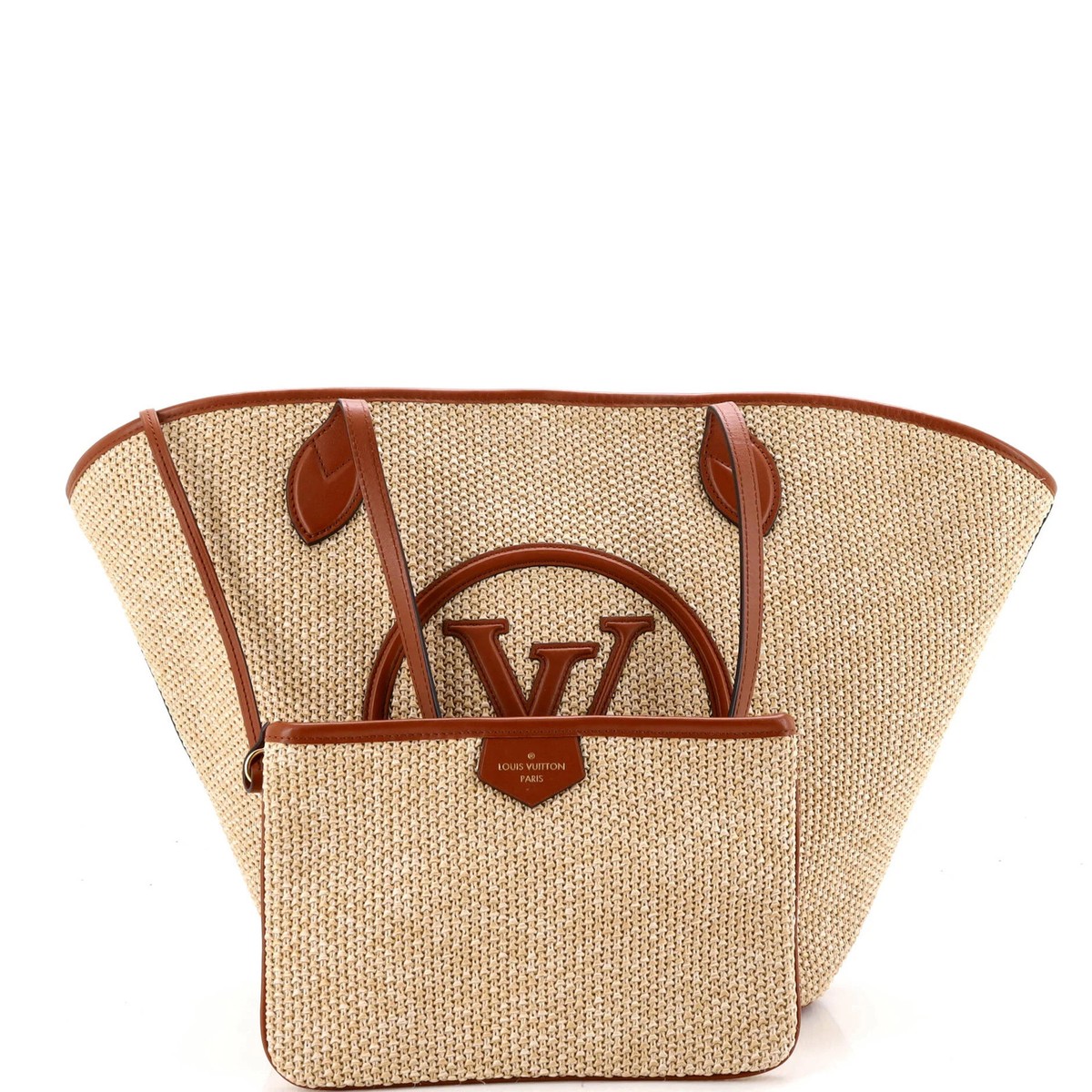 Louis Vuitton Saint Jacques NM Handbag Raffia and Leather | eBay