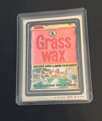 1973 Topps Wacky Packages GRASS WAX 4th Series Tan Back Vintage Sticker