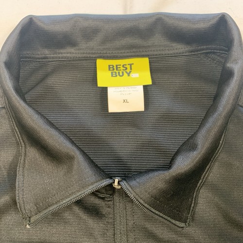 Best Buy Geek Squad Womens XL Polo Full Zip Jacket Employee Uniform L/S Black - Picture 4 of 5
