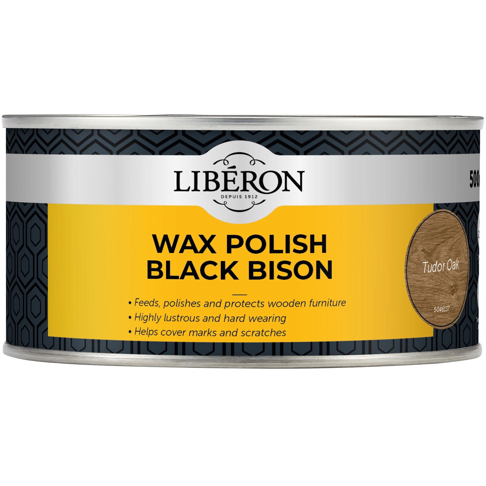 Liberon Black Bison Wax Paste Tudor Oak 500ml