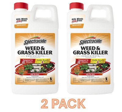 2 PACK -Spectracide Weed and Grass Killer concentra 0.5 Gallon / 64fl Oz /1.8Lt