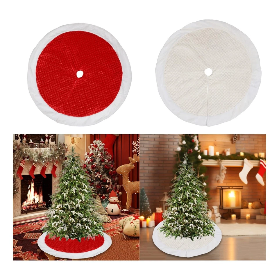 Jupe de Noël pour Sapin Base Ronde Décorative Sapin Tapis Ornemental - Photo 1/1