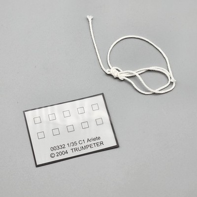 Trumpeter 1/35 Italian C1 Ariete MBT Parts Clear Plastic Sheet & String Rope