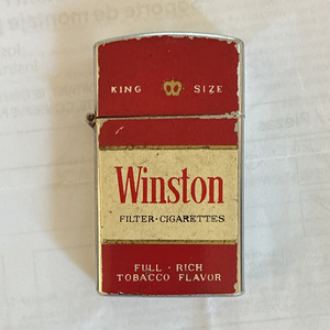 Winston King Size Filter Cigarettes Pocket Lighter Red White Silver
