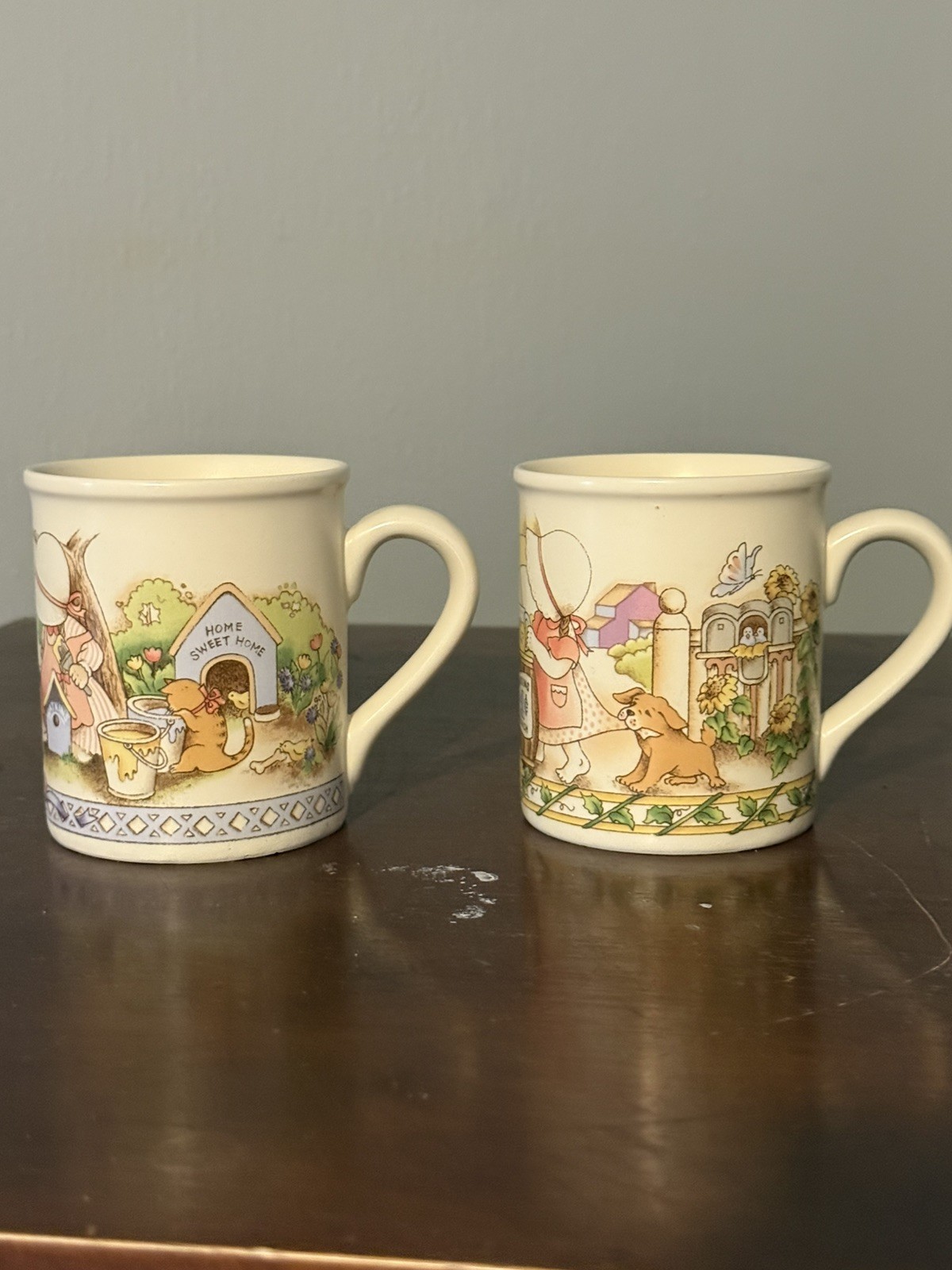 Country Kids 1990 Watkins Vintage Coffee Mug Cup set of 2