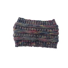 Dark Grey Knitted Woolen Yarn Headband Thick Warm Fashion Hat for Winter