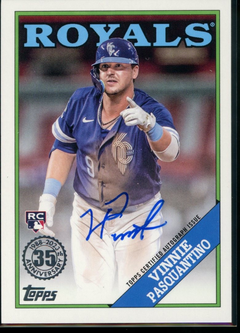 2023 Topps #88BA-VP Vinnie Pasquantino 1988 Topps Baseball 35th Anniversary Auto
