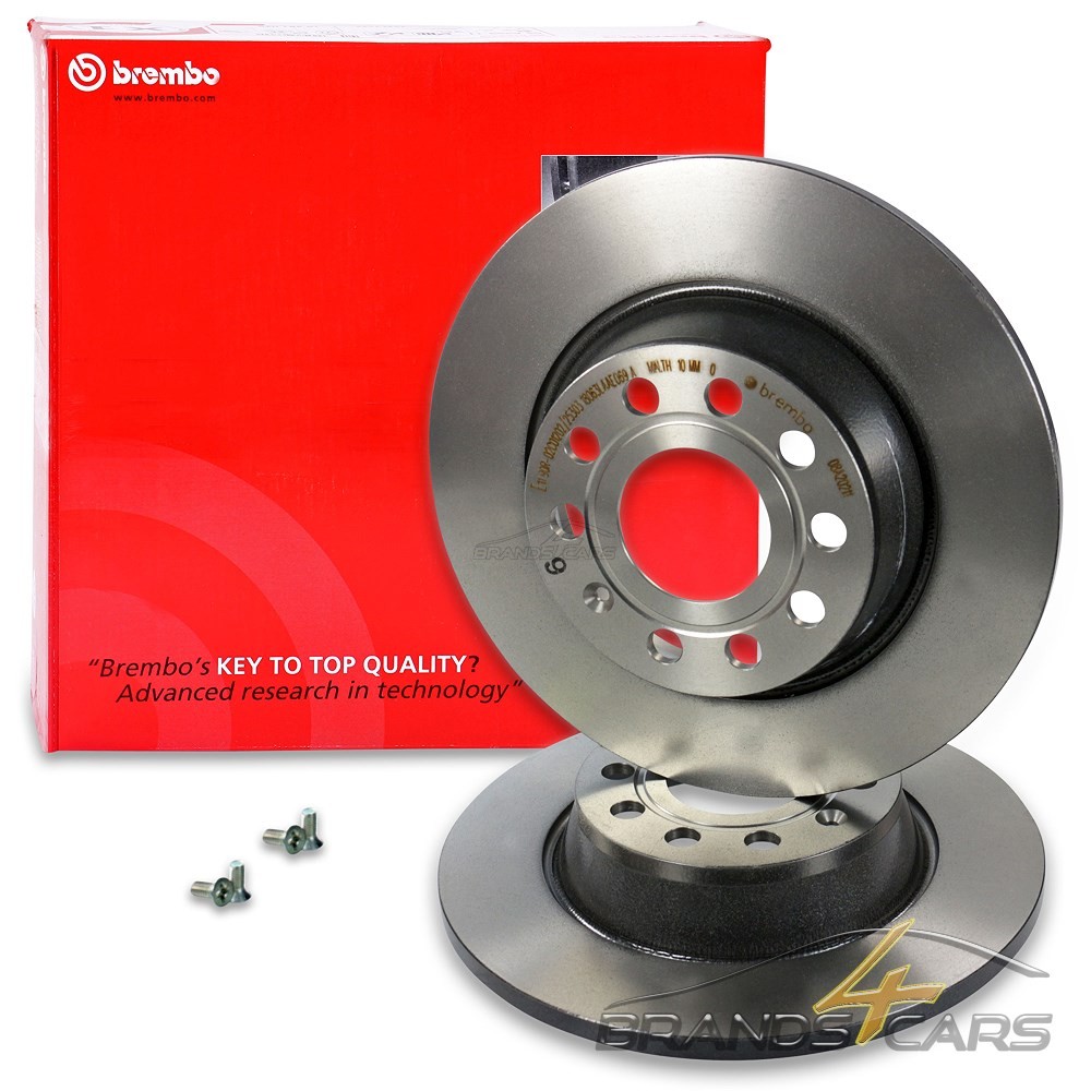 Brembo Coated 2X Bremsscheibe Voll Ø282 Hinten FÜR Vw Eos 1.4 1.6 2.0 Bj 06-15-image
