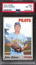 1970 TOPPS #393 JOHN GELNAR PSA 8 NM-MT 45566484 