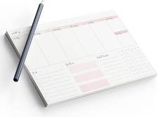 Image of A4 Weekly Planner 52 Week To View Diary Desk Pad Habit Tracker Todo To Do List
