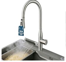 STiLWERK Waterfall Kitchen Faucet with Pull-Down Sprayer, 3 Flow Modes Sweep...