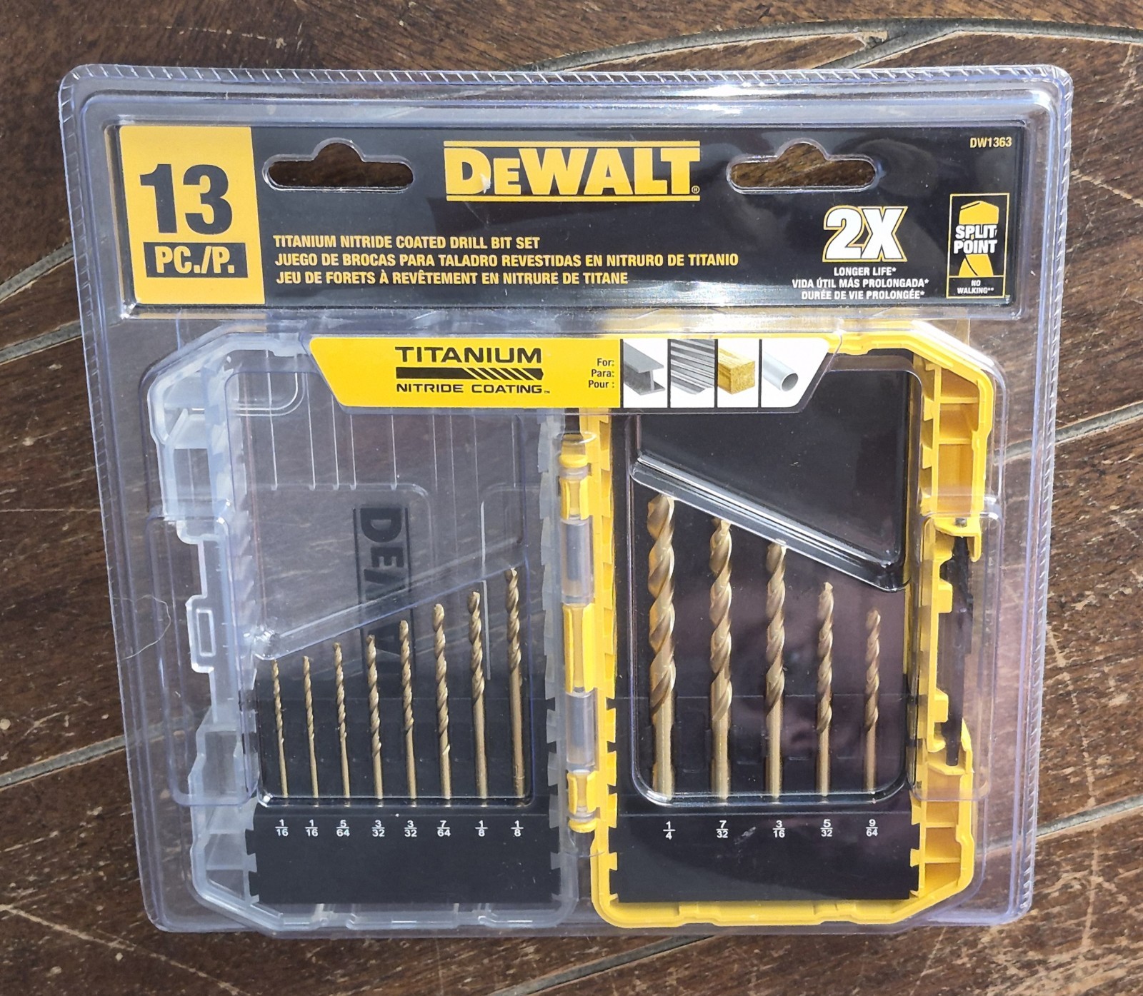 DEWALT 13-Pc Titanium Nitride Drill Bit Set